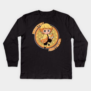 DEMON SLAYER (KIMETSU NO YAIBA): ZENITSU CIRCLE Kids Long Sleeve T-Shirt